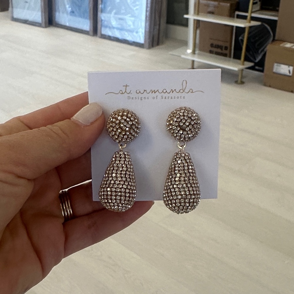 St Armand’s drop earrings